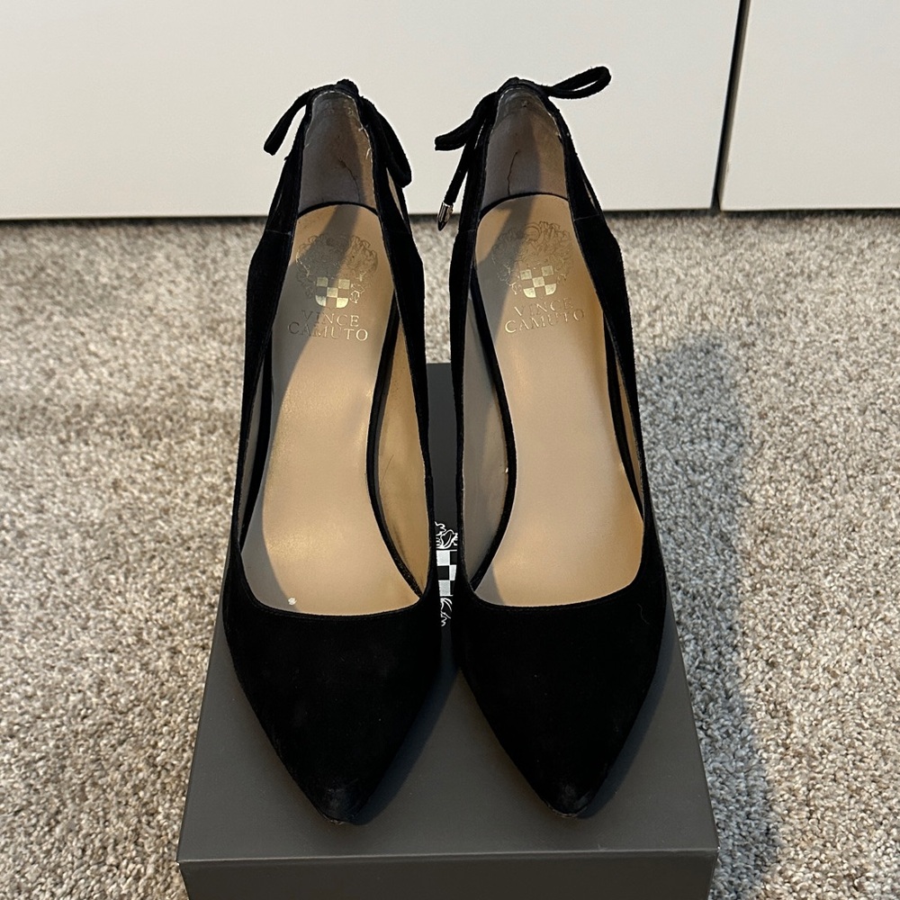 Vince Camuto Black Suede Heels